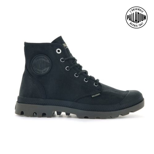 Palladium Pampa Hi WAX Men's Boots Black | UK Z150-EYG